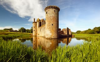 Картинка castle, замок, старинный, озеро, башня