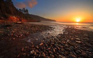 Картинка Cape Lookout Beach, море, Oregon, пейзаж