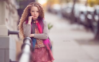 Картинка девочка, улица, портрет