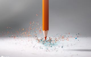 Картинка макро, карандаш, частицы