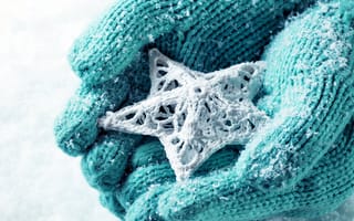 Картинка winter, star, любовь, hands, love, руки, snow, звезда, зима, снег