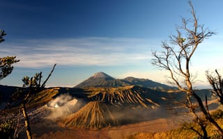 Картинка Индонезия, Surabaya, вулкан, Mount Bromo, горы, кратер