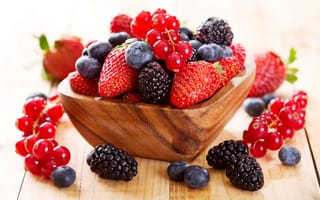 Картинка ягоды, клубника, голубика, berries, ежевика, fresh, смородина, чашка
