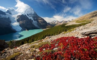 Картинка природа, пейзаж, Канада, озеро, горы
