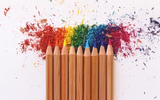 Картинка карандаш, краски, цветные карандаши