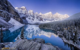 Картинка горы, снег, зима, природа, река