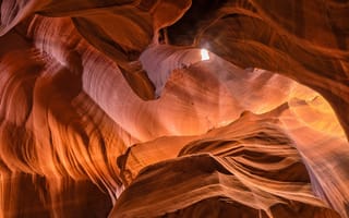Обои каньон антилопы, ущелье, Аризона, свет, краски, США