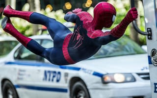 Обои Новый Человек-паук: Высокое напряжение, кадр, Spider-Man, костюм, comics, The Amazing Spider-Man 2, Эндрю Гарфилд, ситуация, Andrew Garfield, Marvel, Peter Parker