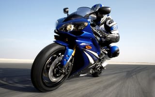 Картинка Yamaha, мотоциклист, ямаха, мотоцикл, YZF-R1