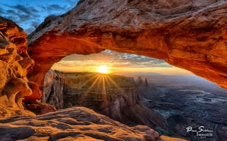 Картинка Mesa Arch, каньон, Glow and Shadows, пейзаж, природа, скалы