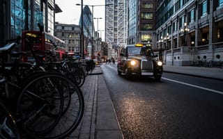 Картинка London, такси, taxi, улица, Лондон