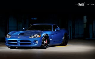 Картинка Dodge, передняя часть, синий, SRT 10, Viper, додж, вайпер, 360 three sixty forged, blue