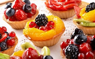 Картинка cake, клубника, ягоды, киви, десерт, blackberry, смородина, dessert, strawberries, мандарин, выпечка, berries, ежевика