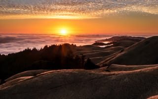 Картинка California Sunset, небо, природа