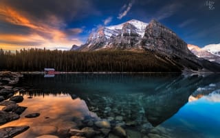 Картинка Канада, природа, отражение, озеро, горы