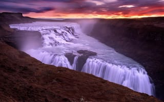 Картинка Kenji Yamamura, облака, photographer, Исландия, водопад