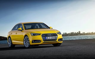 Картинка 2015, желтая, Audi, quattro, седан, ауди, TFSI, A4, Yellow