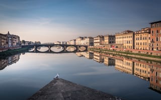 Картинка river Arno, architecture, Florence