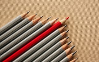 Картинка pencils, red, different, unique, gray