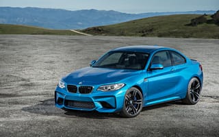 Обои BMW, бмв, M2, купе, F87, Coupe, синяя