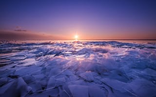 Картинка Швеция, солнце, лёд, битое стекло, зима, небо