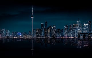 Картинка Canada, Cityscape, Ontario, Toronto, City, Night, Skyline