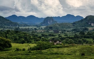 Картинка Пейзаж, Горы, Vinales, Природа, Поля, Cuba