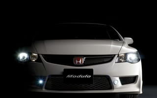 Картинка Honda, капот, решетка, лого, логотип, фары, Type R, Civic, эмблема