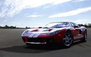 Обои Forza Motorsport 4, гонки, Ford GT, красный, sportcar