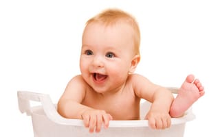 Картинка младенец, радость, ванночка, купание