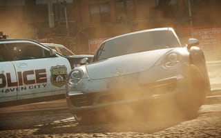 Картинка need for speed most wanted 2012.Porsche, копы, погоня, дым