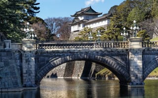 Картинка Imperial Palace, Nijubashi Bridge, Japan, Императорский дворец, Япония, Tokyo, Токио, мост