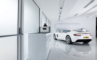 Картинка auto, One-77, боксы, авто, cars, суперкар, белый, астон мартин, Aston Martin, white