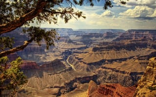 Картинка река, каньон, the Grand Canyon, природа, скалы, останцы