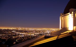 Картинка Los Angeles, огни, ночь, California
