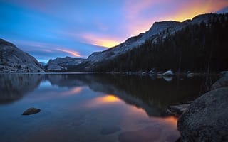 Картинка california, рассвет, горы, Tenaya Lake