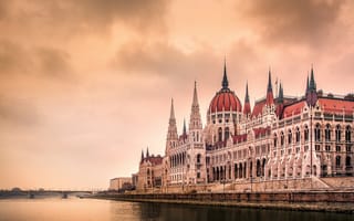 Картинка Budapest, парламент, Венгрия, мост, Будапешт, архитектура, город