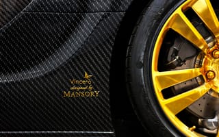 Картинка Bugatti Veyron 16.4 LINEA Vincero d’Oro, карбон, кузов, Бугатти Вейрон, авто, дизайн, золото, Mansory, спорткар, диск, колесо