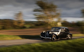 Картинка машина, дорога, движение, Citroën 11 Traction Avant 1934