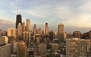 Картинка здания, Chicago, небоскребы, View South америка, сша, высотки, чикаго, City