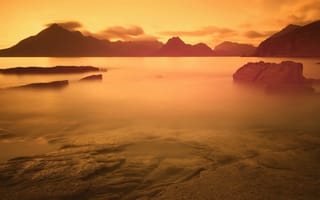 Картинка закат, Scotland, море, пейзаж, Elgol