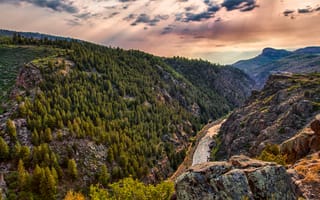 Картинка пейзаж, каньон, горы, Gunnison, природа, Black Canyon, by the Blue Mesa Reservoir, Colorado