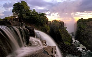 Картинка Sunrise, Victoria Falls, Zimbabwe