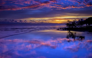 Картинка закат, пейзаж, море