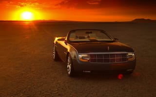 Картинка закат, пустыня, Concept, Mark X, Lincoln, линкольн