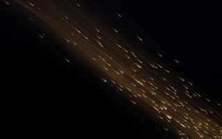 Картинка кометы, свечение, длинная выдержка