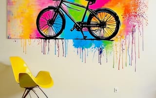 Картинка стул, картина, велосипед