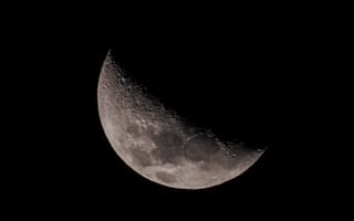 Картинка ночь, луна, кратеры