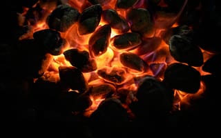 Картинка камни, угли, огонь
