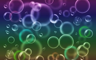 Картинка мыльные пузыри, абстракция, разноцветный
